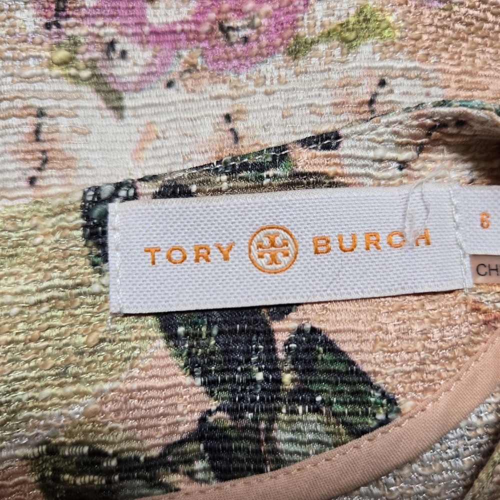 Tory Burch Jillian Floral Print Tunic From 2014 Resrt Line. Size 6 - Picture 10 of 14
